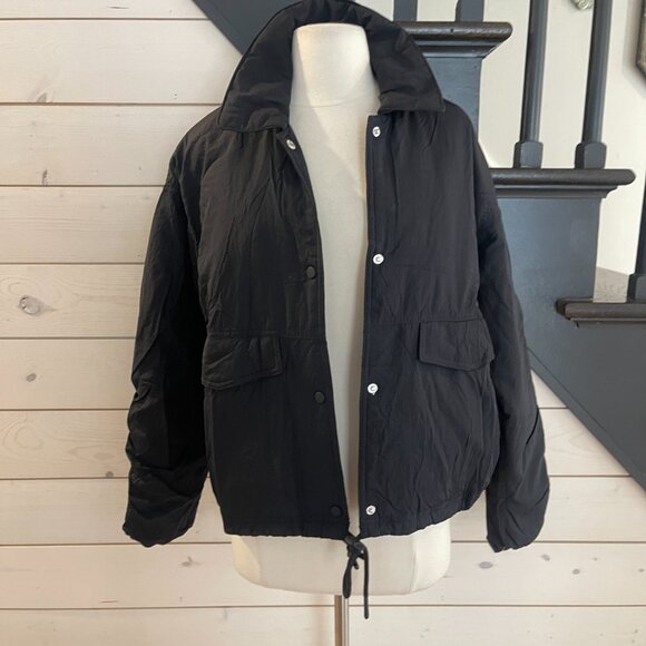 SOLD Free People Movement Off The Bleachers Coaches Jacket Black NWT Size Small - Picture 14 of 14